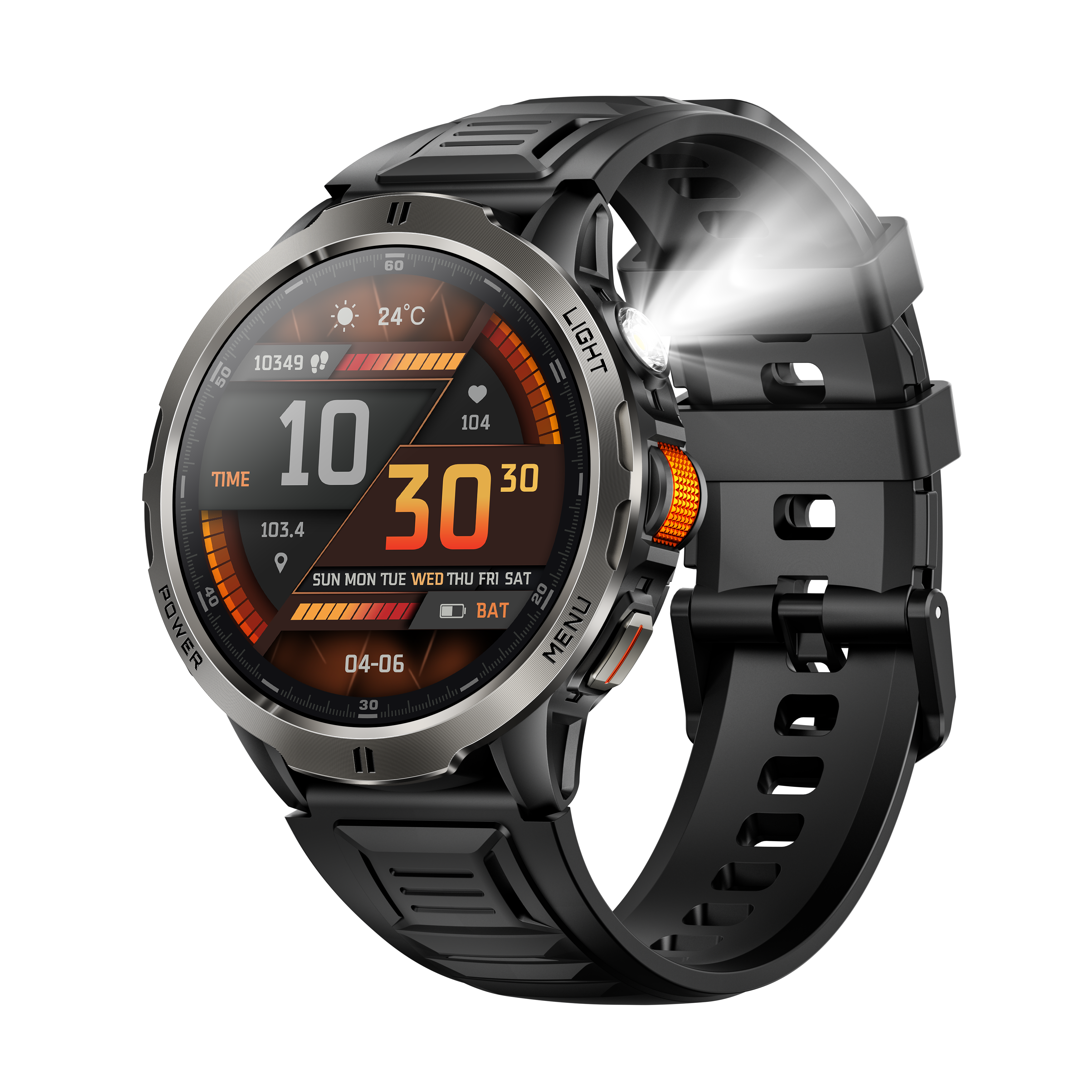 Morrison Premium Outdoor Sports Smart Watch with Roller Button and Flashlight
