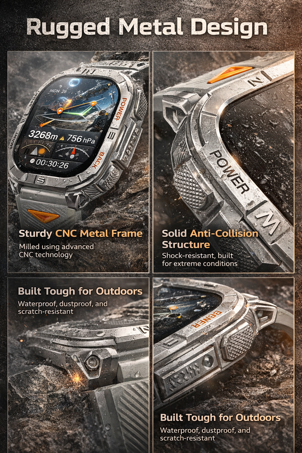 Morrison Luxury Outdoor Dual-Band GPS Smart Watch 2.13