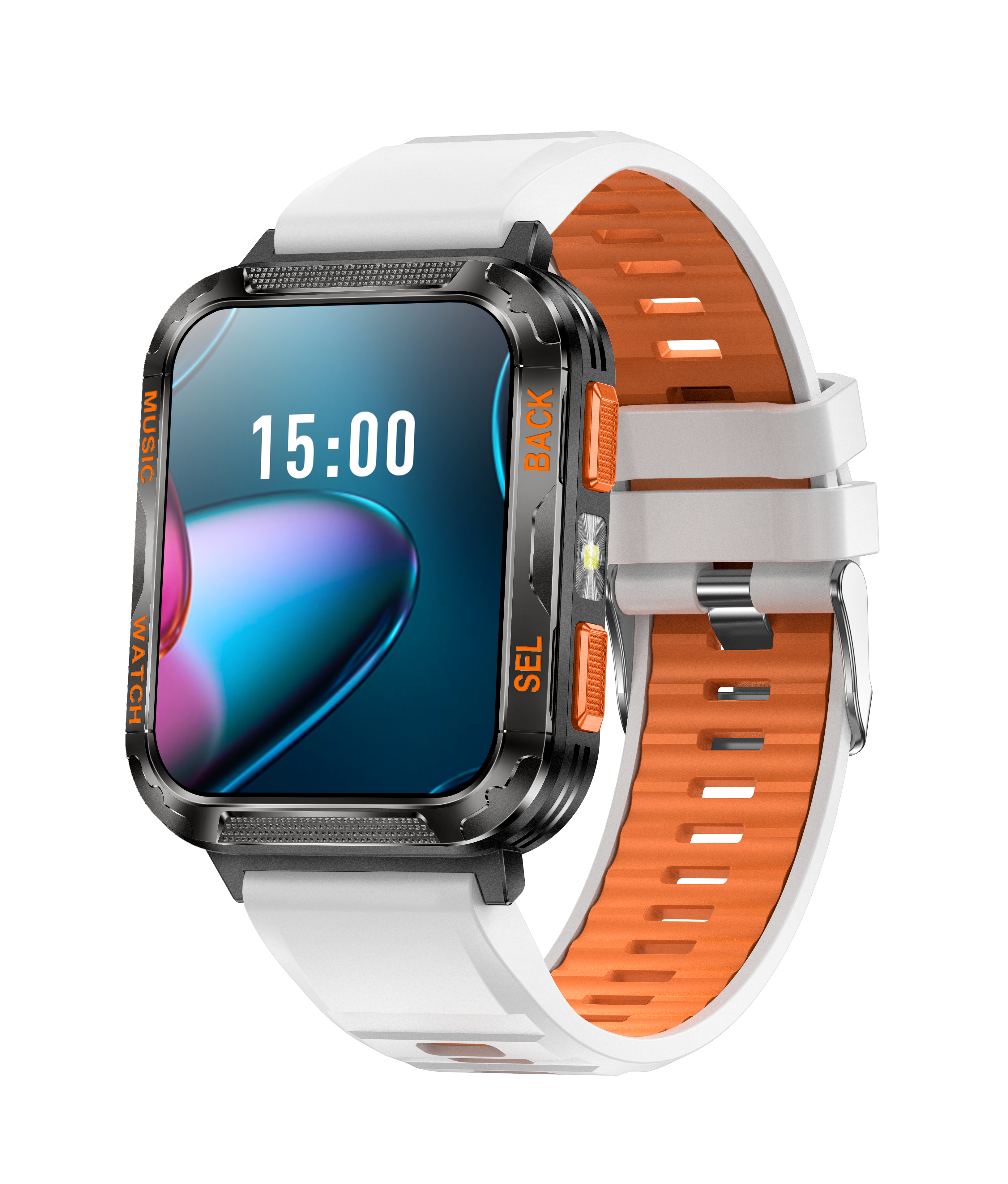 Outdoor Music Smartwatch with Flashlight, Bluetooth, and Health Monitoring