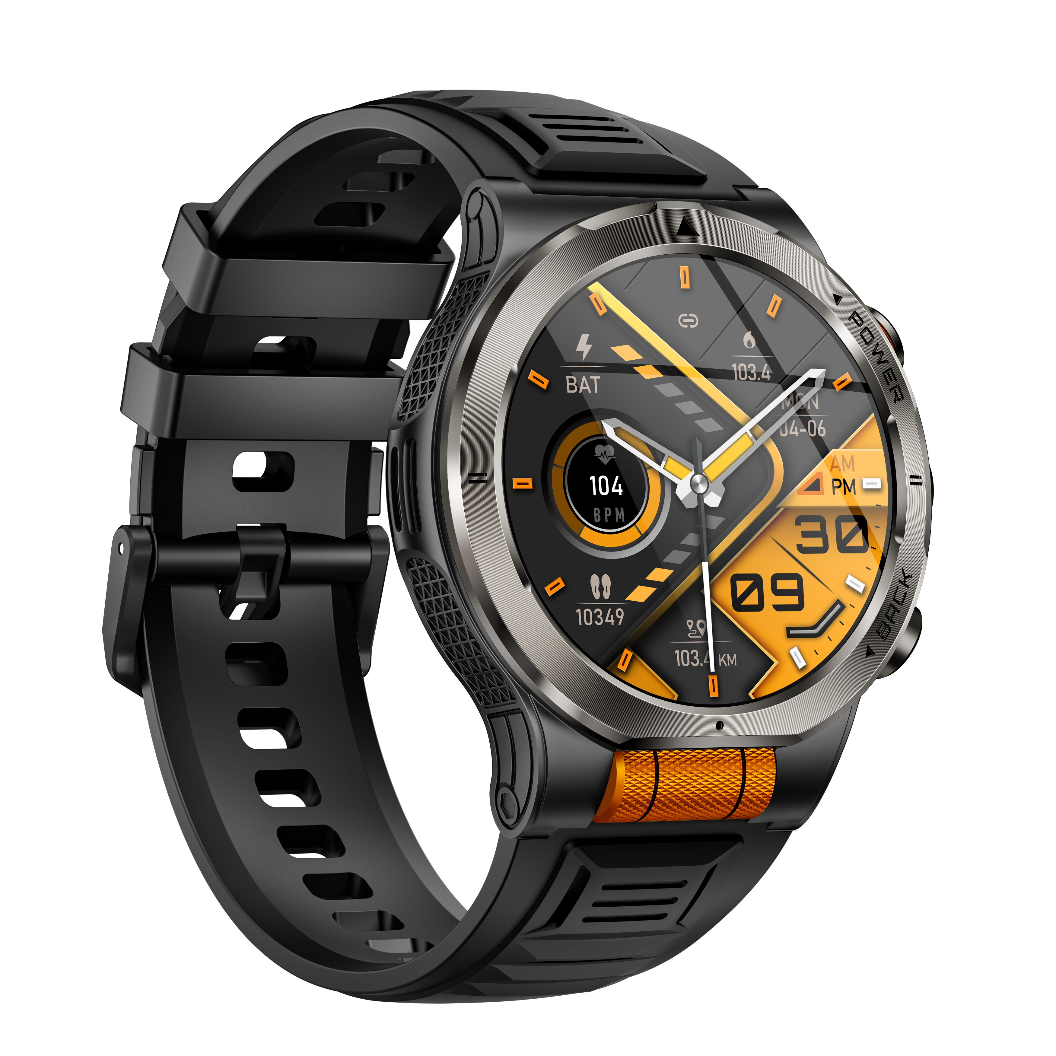 Morrison Luxury Outdoor AMOLED Smart Watch with Flashlight Bluetooth Call 1100mAh Battery IP68 Waterproof