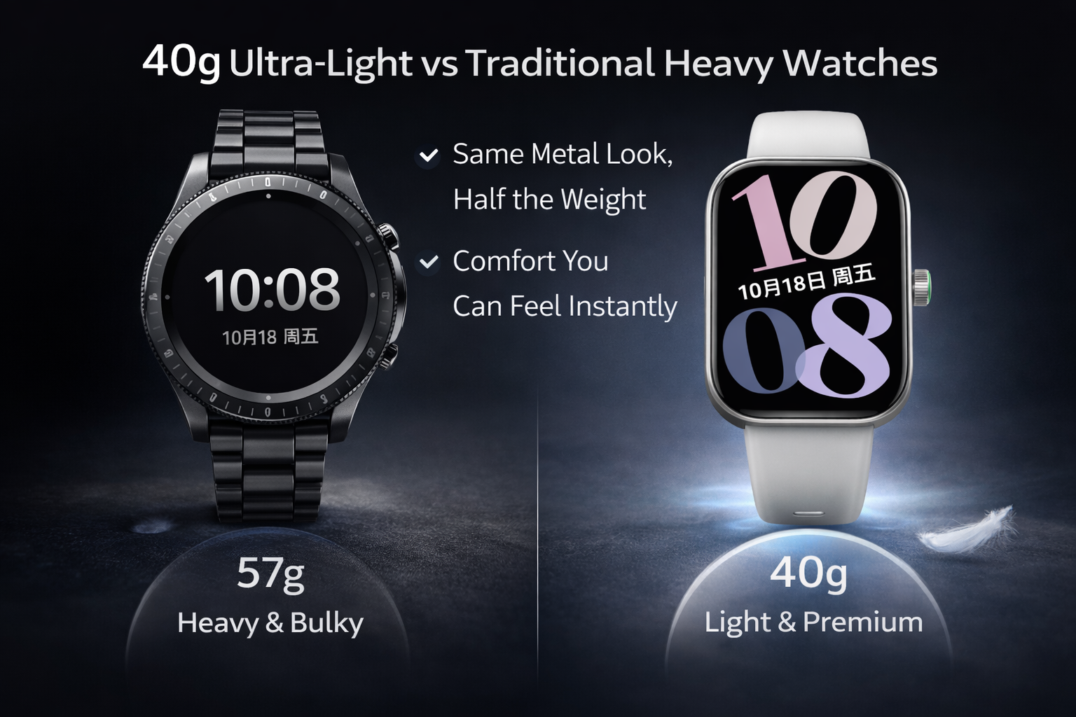 Morrison Luxury AMOLED Smart Watch 2.06'' IP68 Waterproof Bluetooth Call Sports Fitness Watch