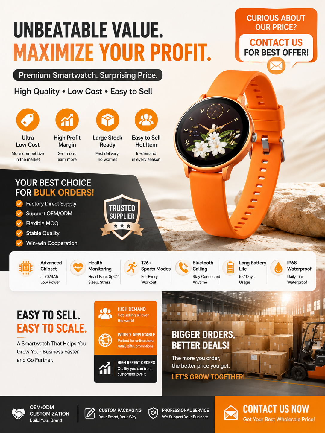Morrison IP68 Waterproof Fashion Sports Elegant Luxury Smart Watch with Bluetooth Call 1.26 Inch Round Display