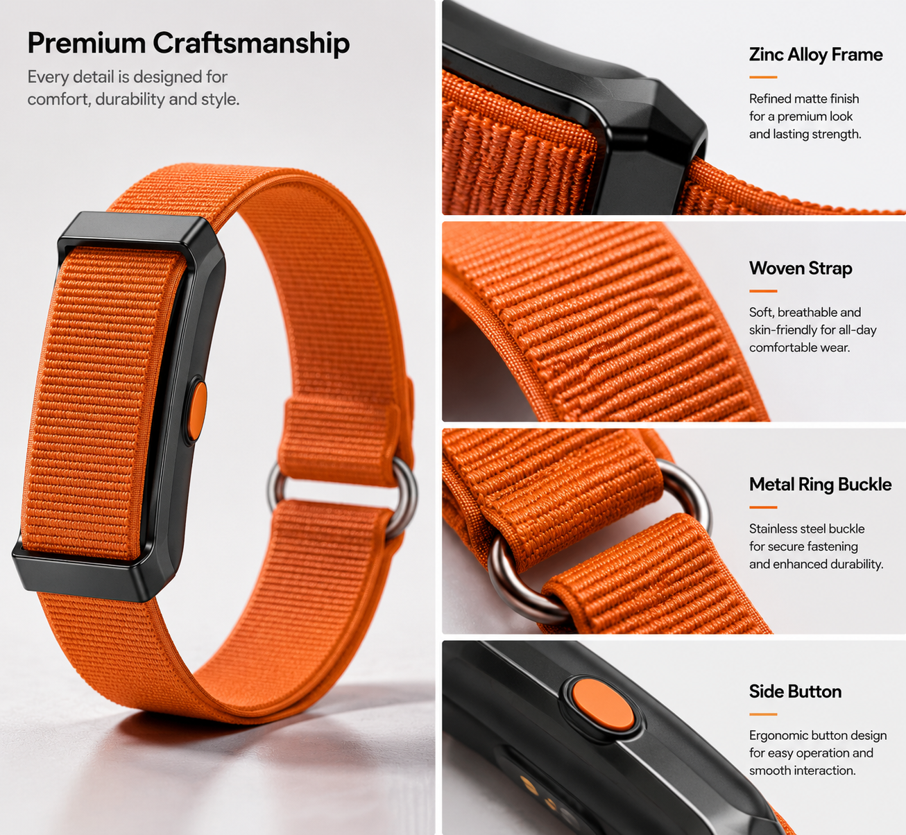 Morrison Premium Screenless Smart Bracelet with IP68 Waterproof and BLE 5.3