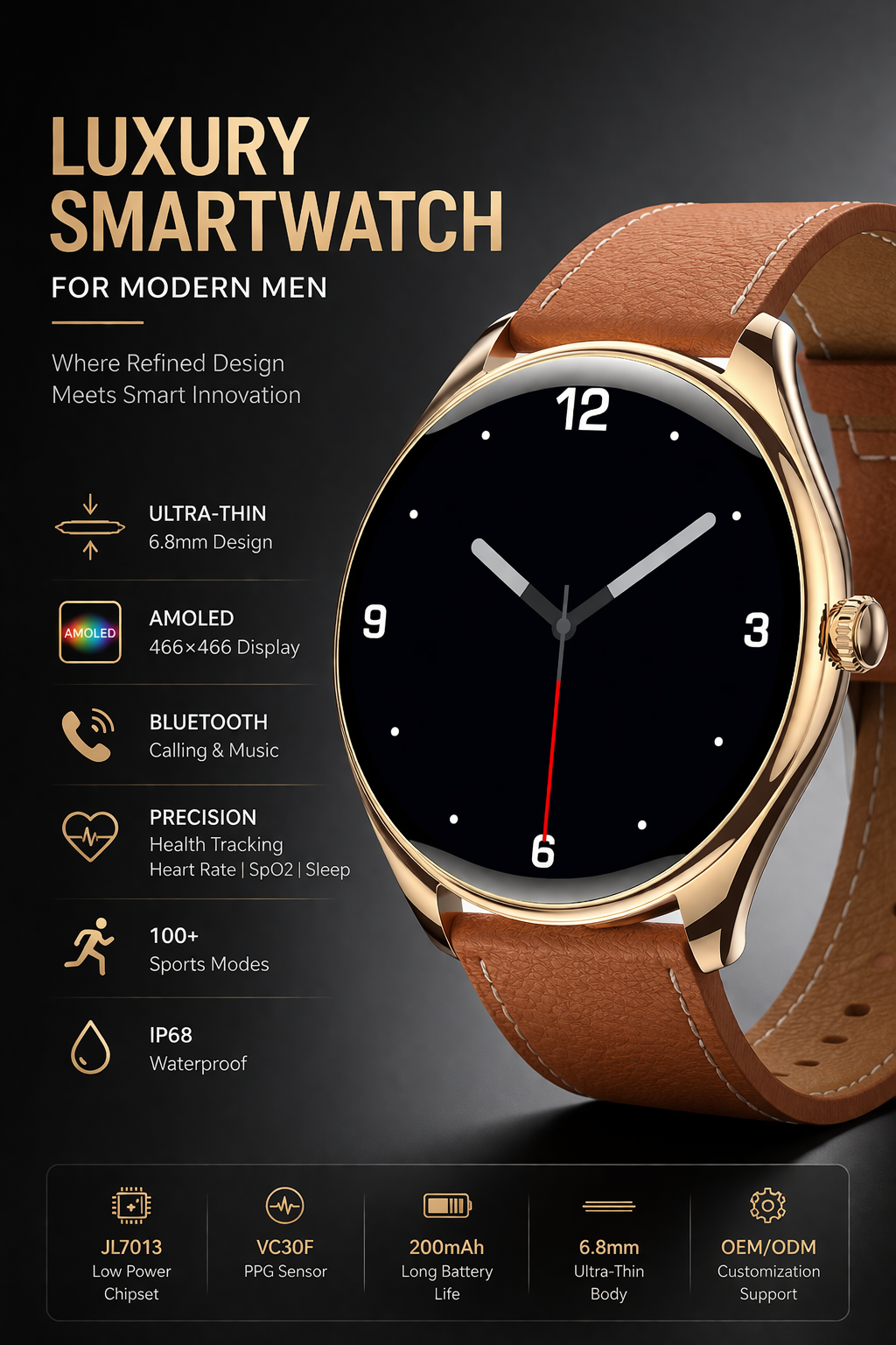 Morrison Luxury Business Smart Watch 1.43
