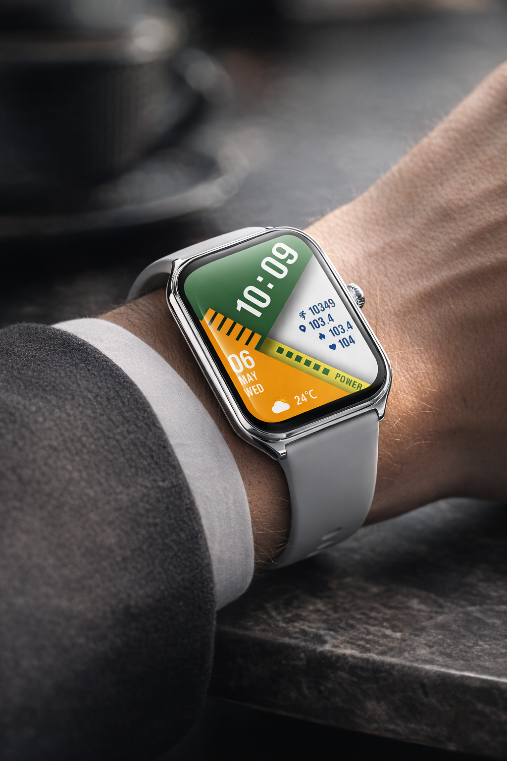 Morrison Luxury Curved AMOLED Smart Watch 1.96'' IP68 Waterproof Bluetooth Call Fitness Tracker