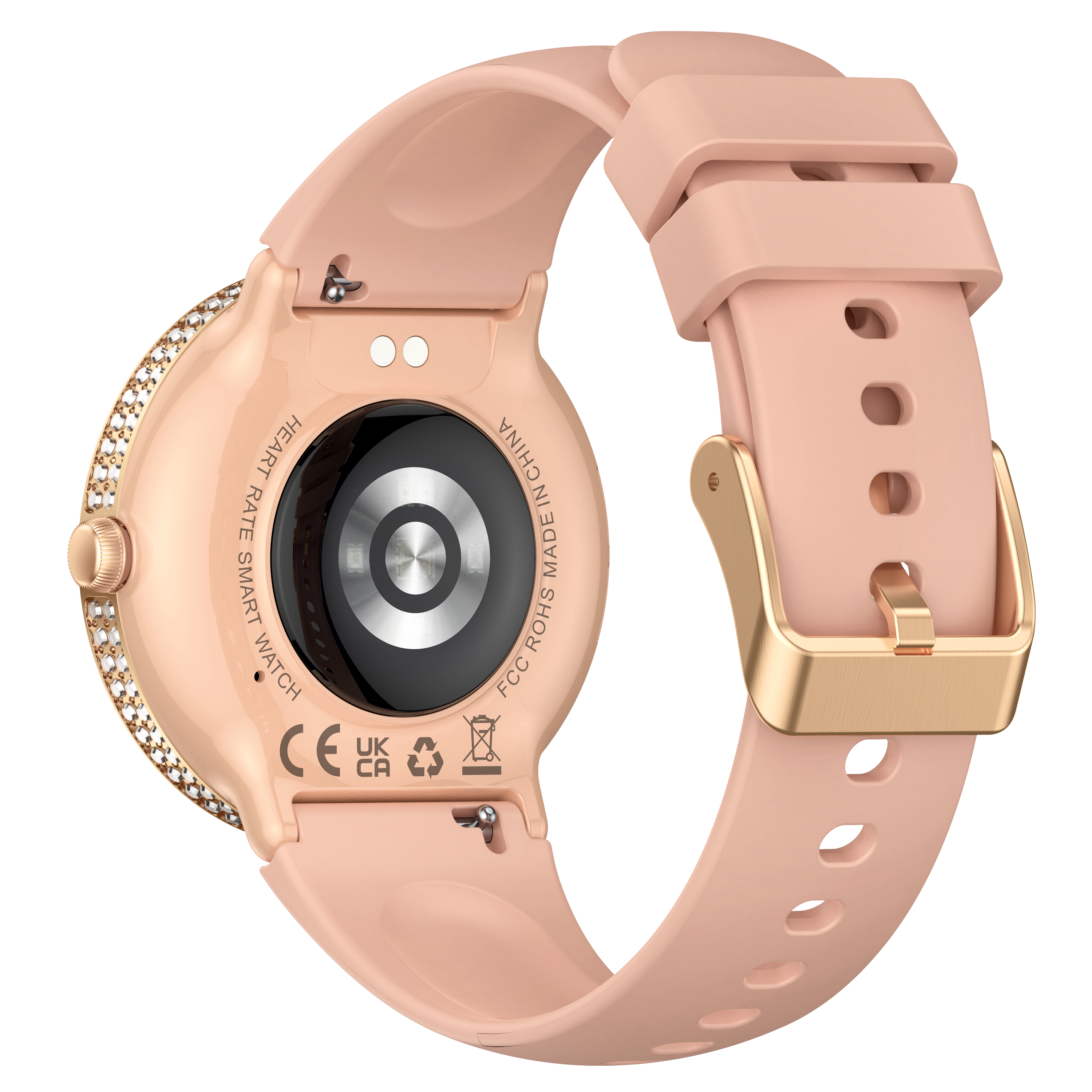 Luxury Women's Diamond-Embedded AMOLED Smartwatch with Calling Function