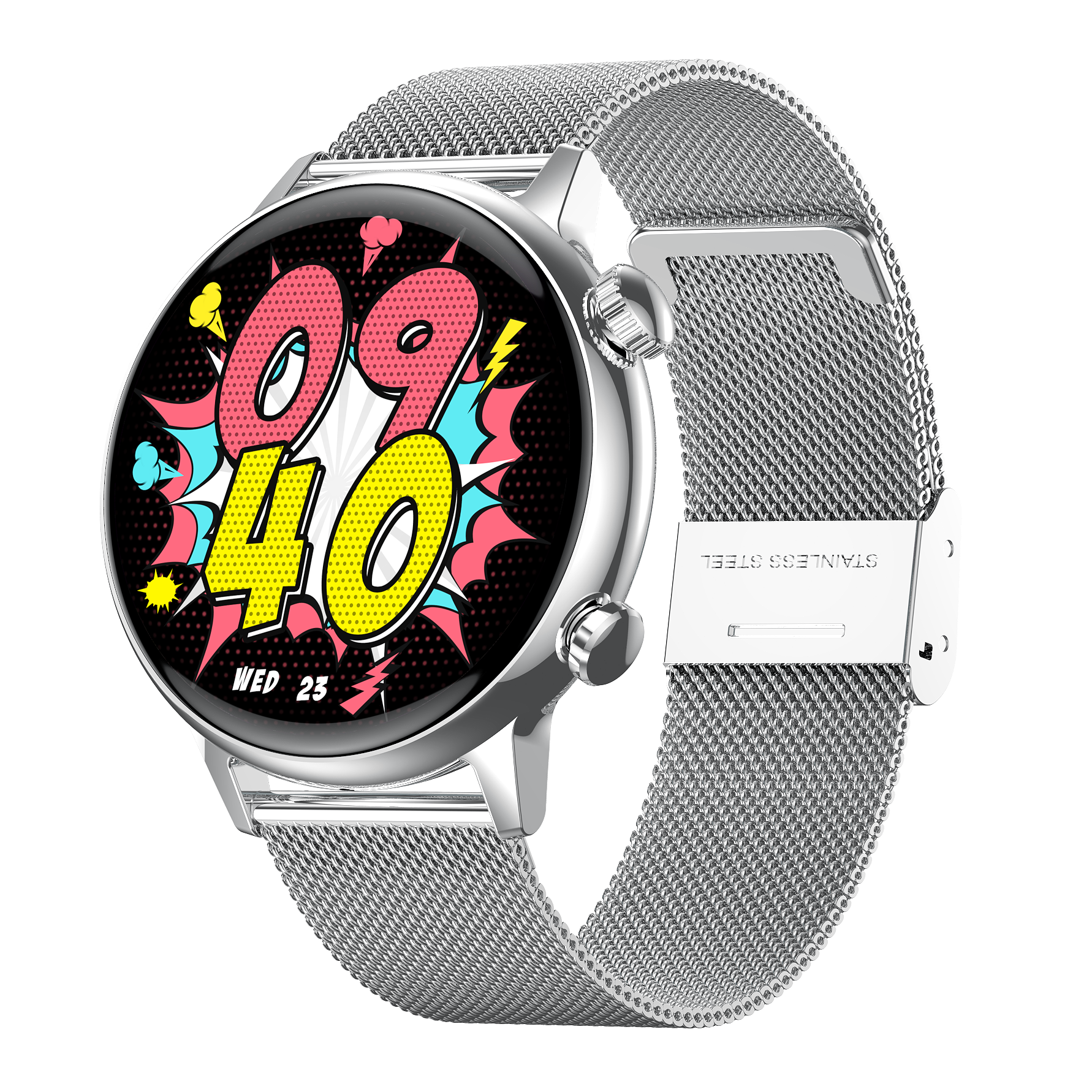 Luxury Slim Round AMOLED Smartwatch for Women, 1.19