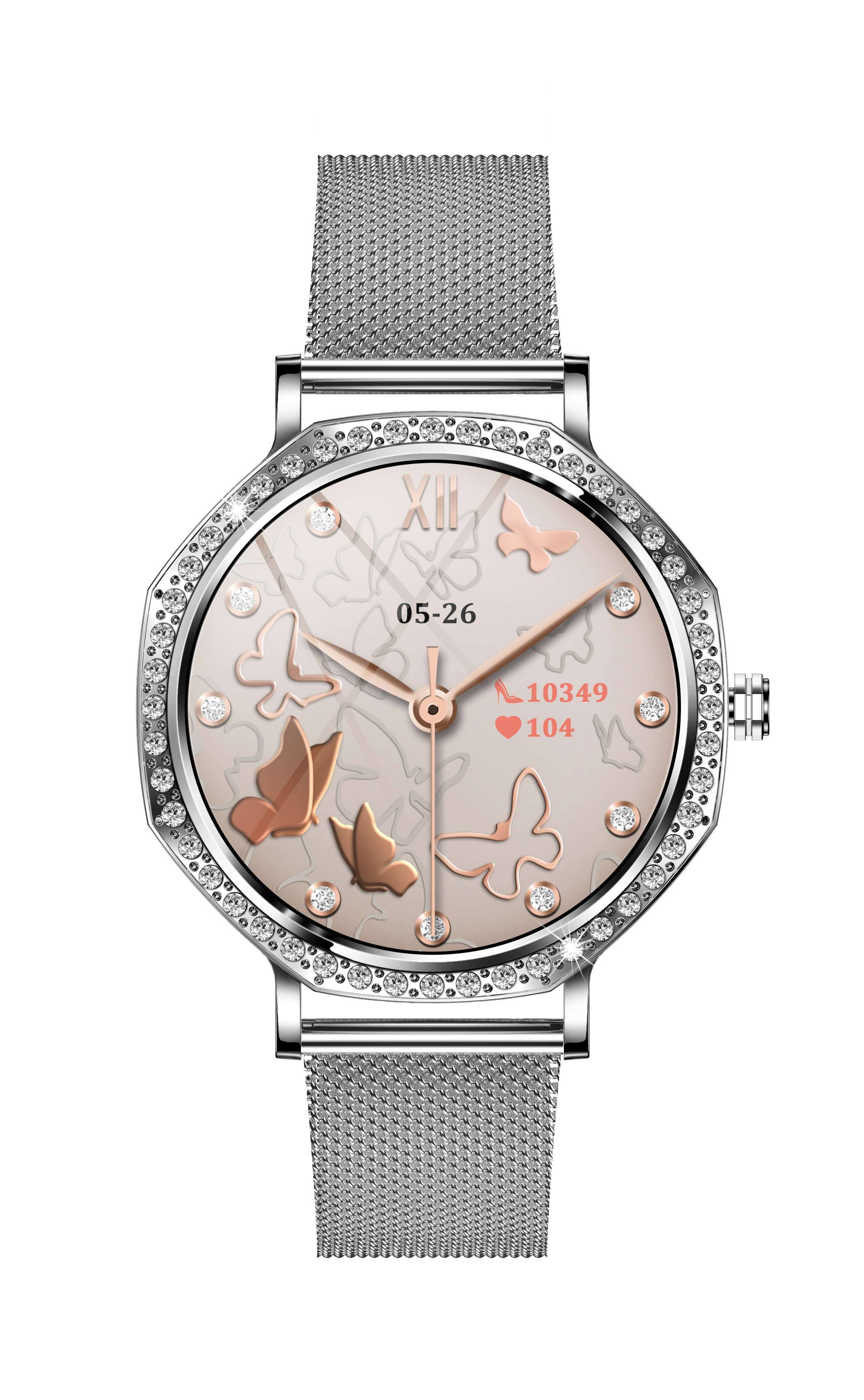 Luxury Diamond Slim Women Smartwatch with AMOLED Display & Voice Assistant