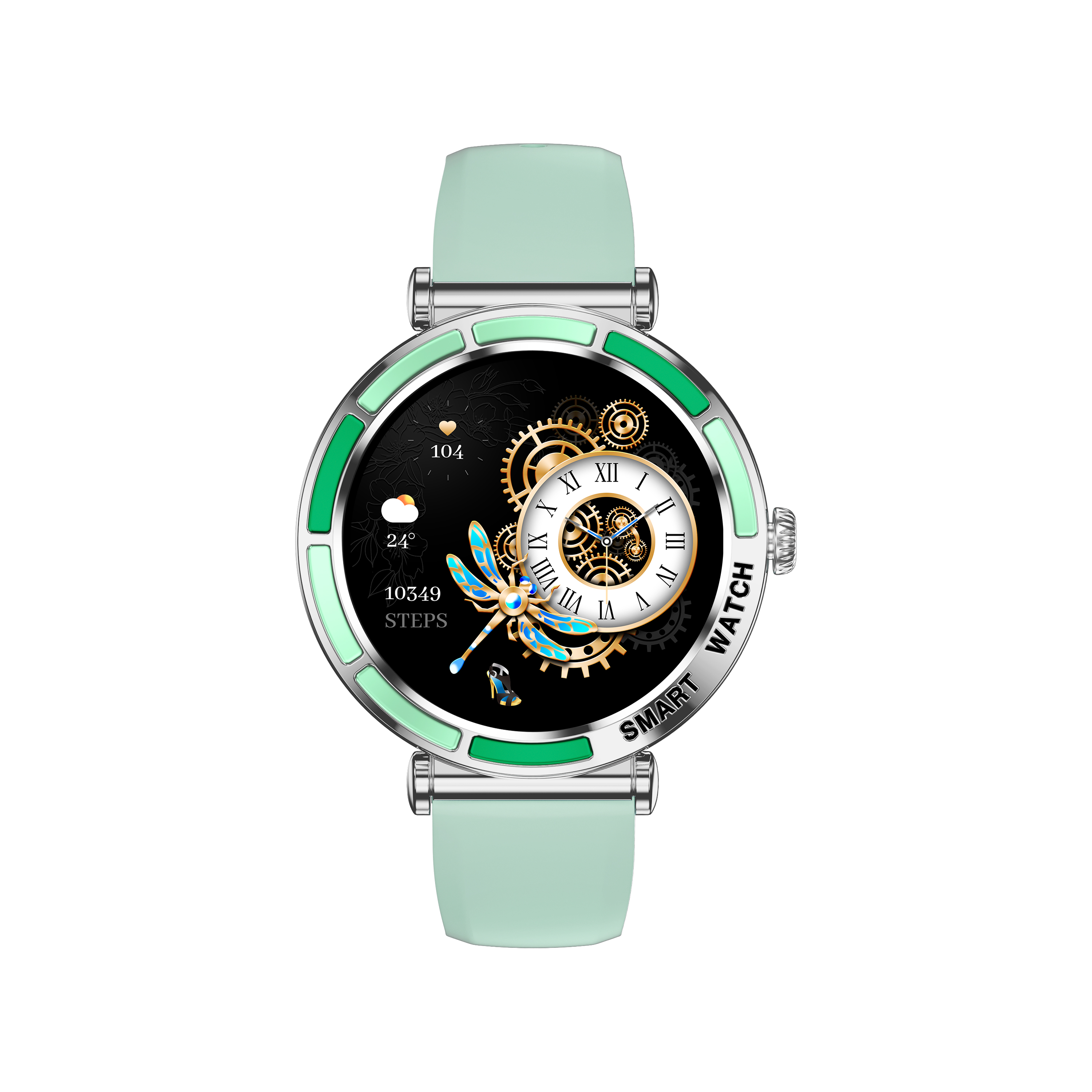 Luxury Ladies Smart Watch with Floral Dial & Health Monitoring