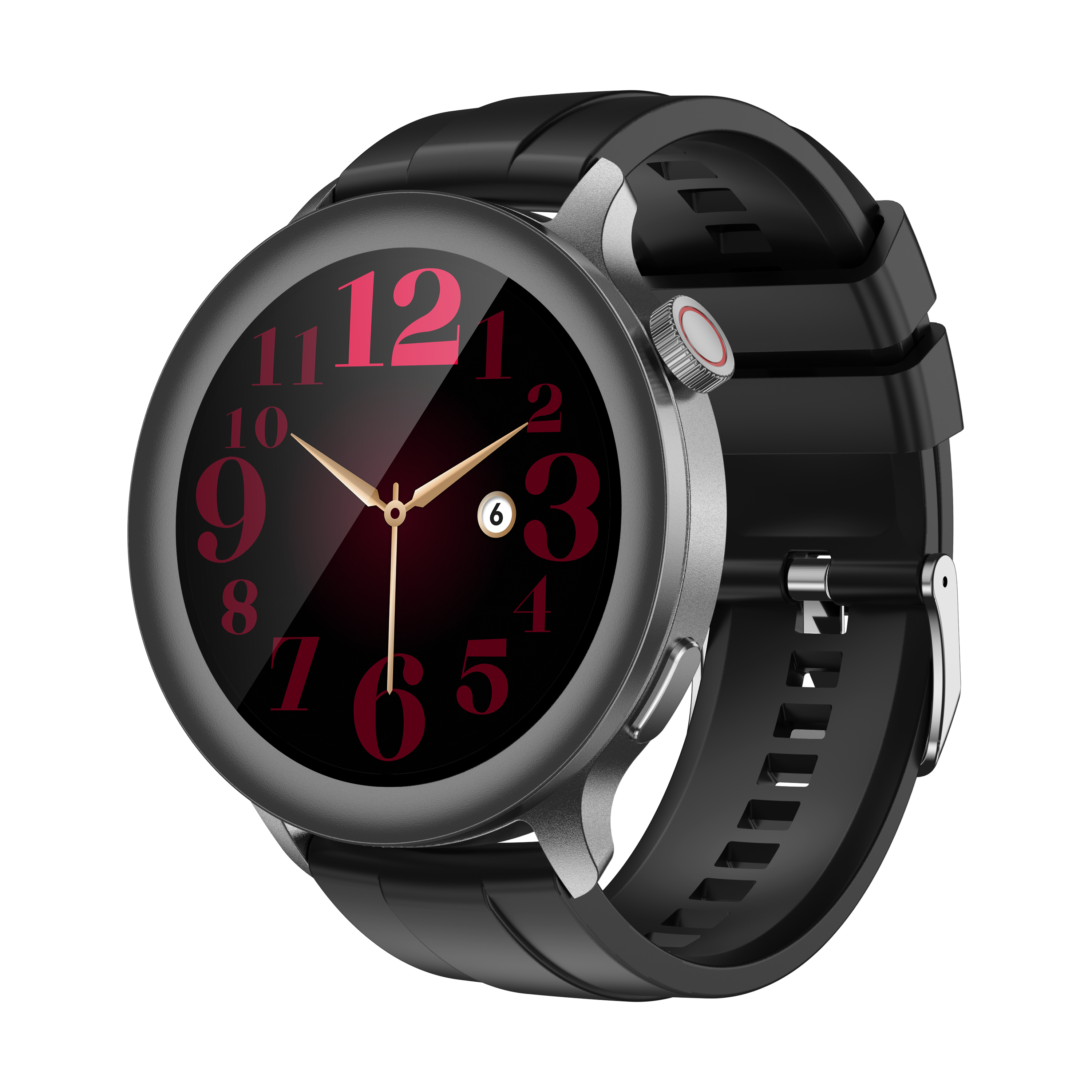 Men’s Smartwatch with Replaceable Bezels and Rotating Crown – 1.43