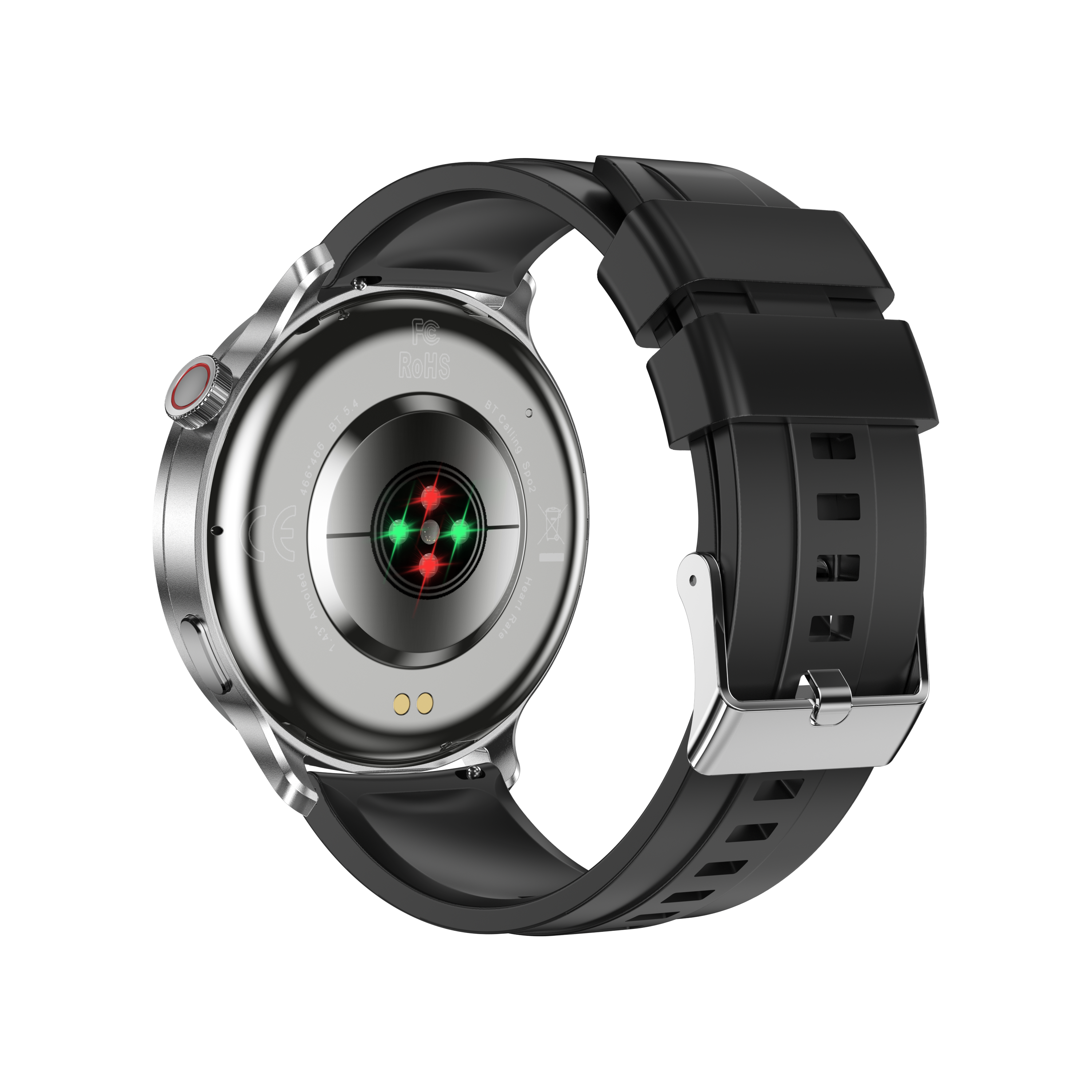 Men’s Smartwatch with Replaceable Bezels and Rotating Crown – 1.43