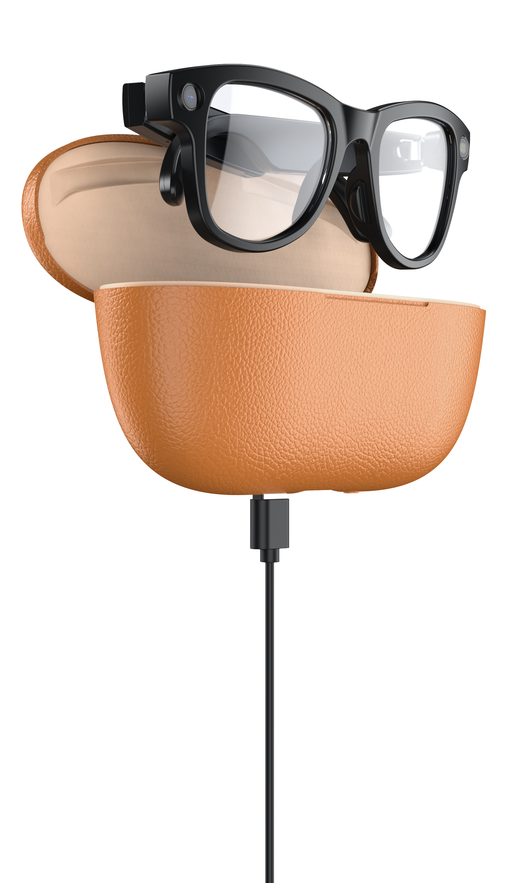 AI Smart Glasses with 8MP Camera, Voice Assistant, Photo Translation, Bluetooth Music, Charging Case
