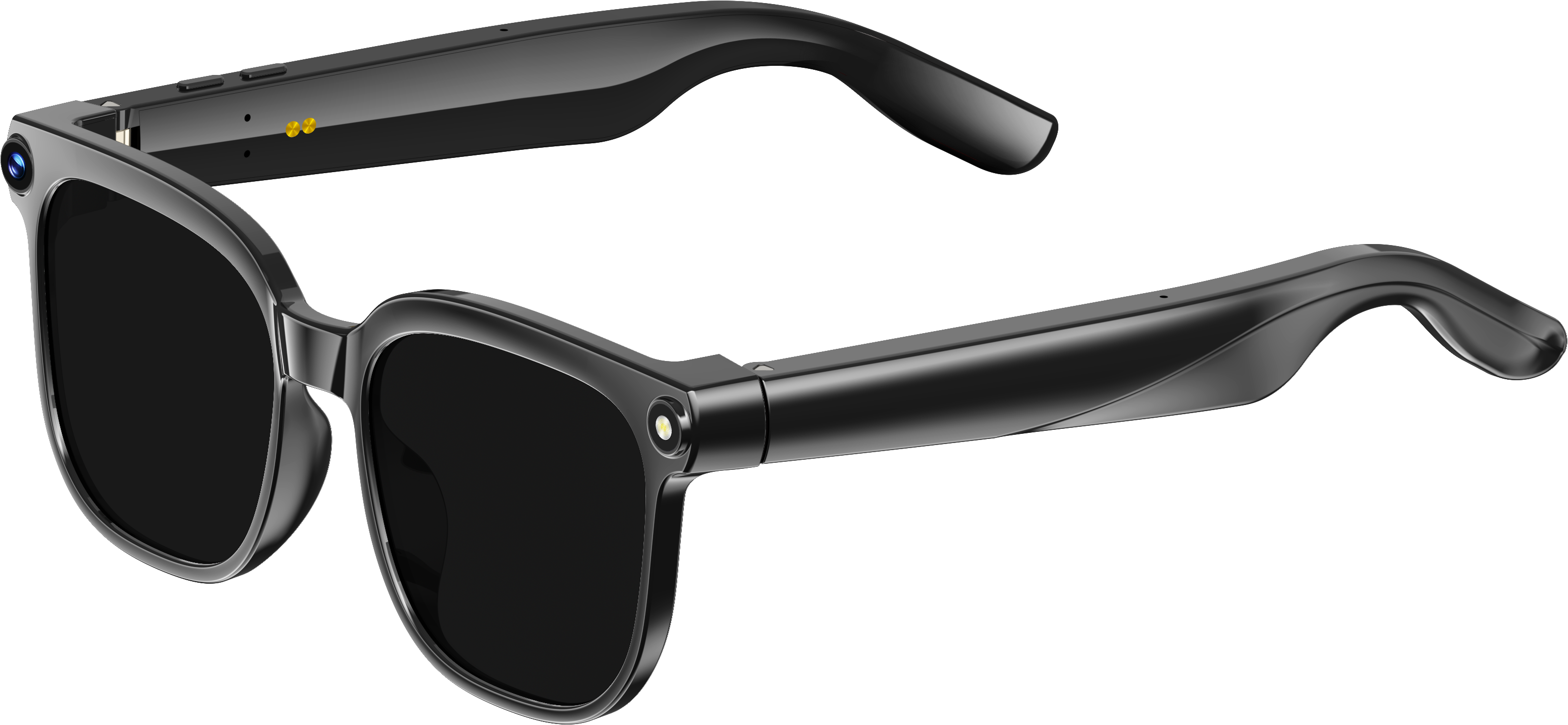 Smart AI Voice Control Bluetooth HD Camera Glasses with UV400 Lenses