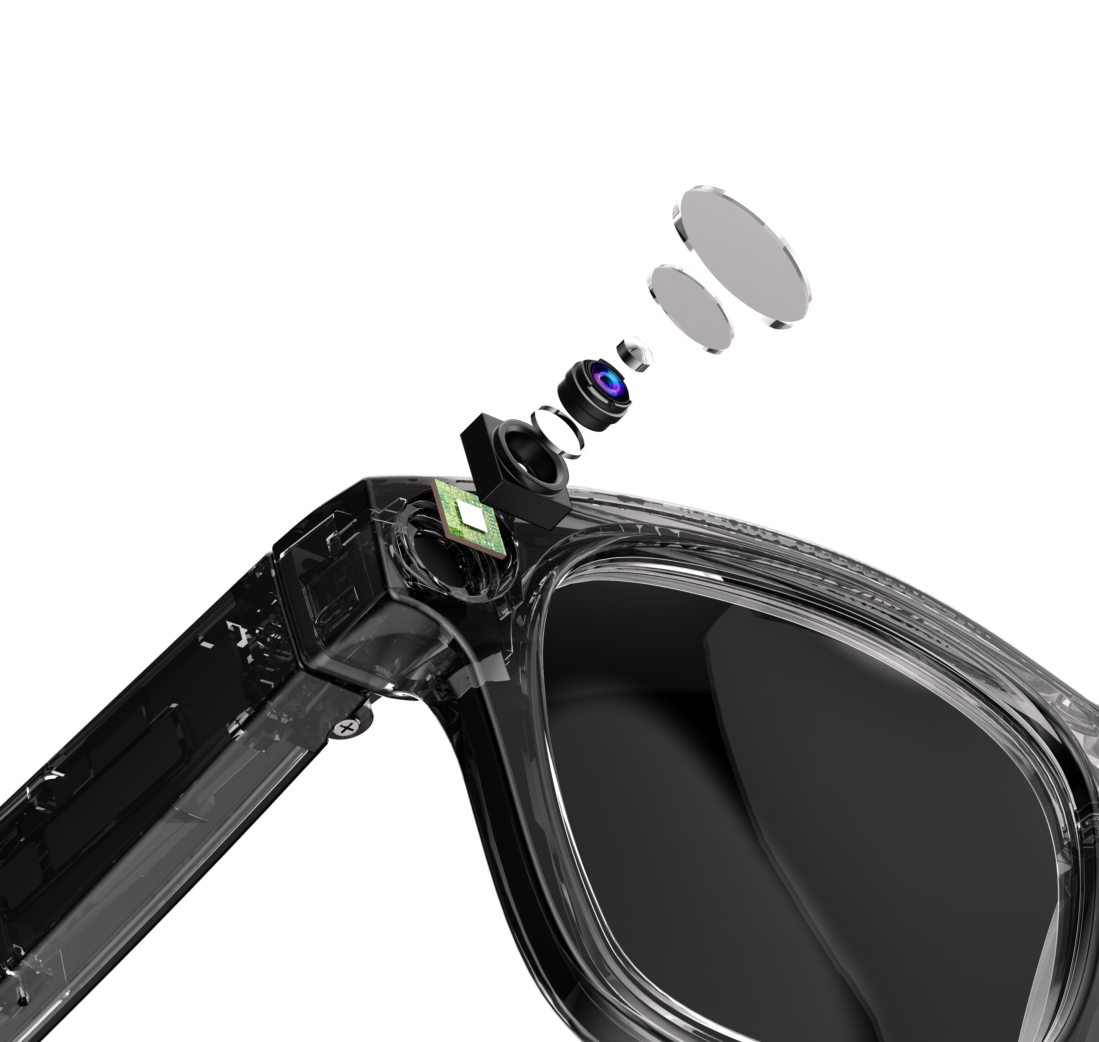 AI Smart Glasses with 8MP Camera, Voice Control, and AR Functions