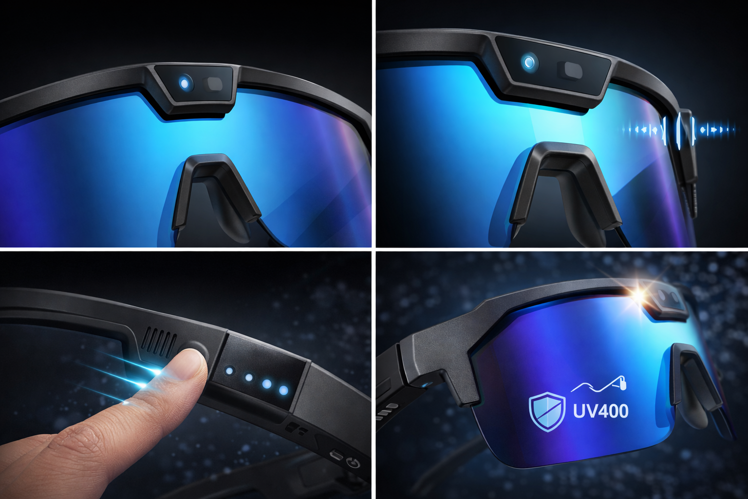 Morrison AI Smart Cycling Glasses 8MP Camera UV400 Bluetooth Audio Recording