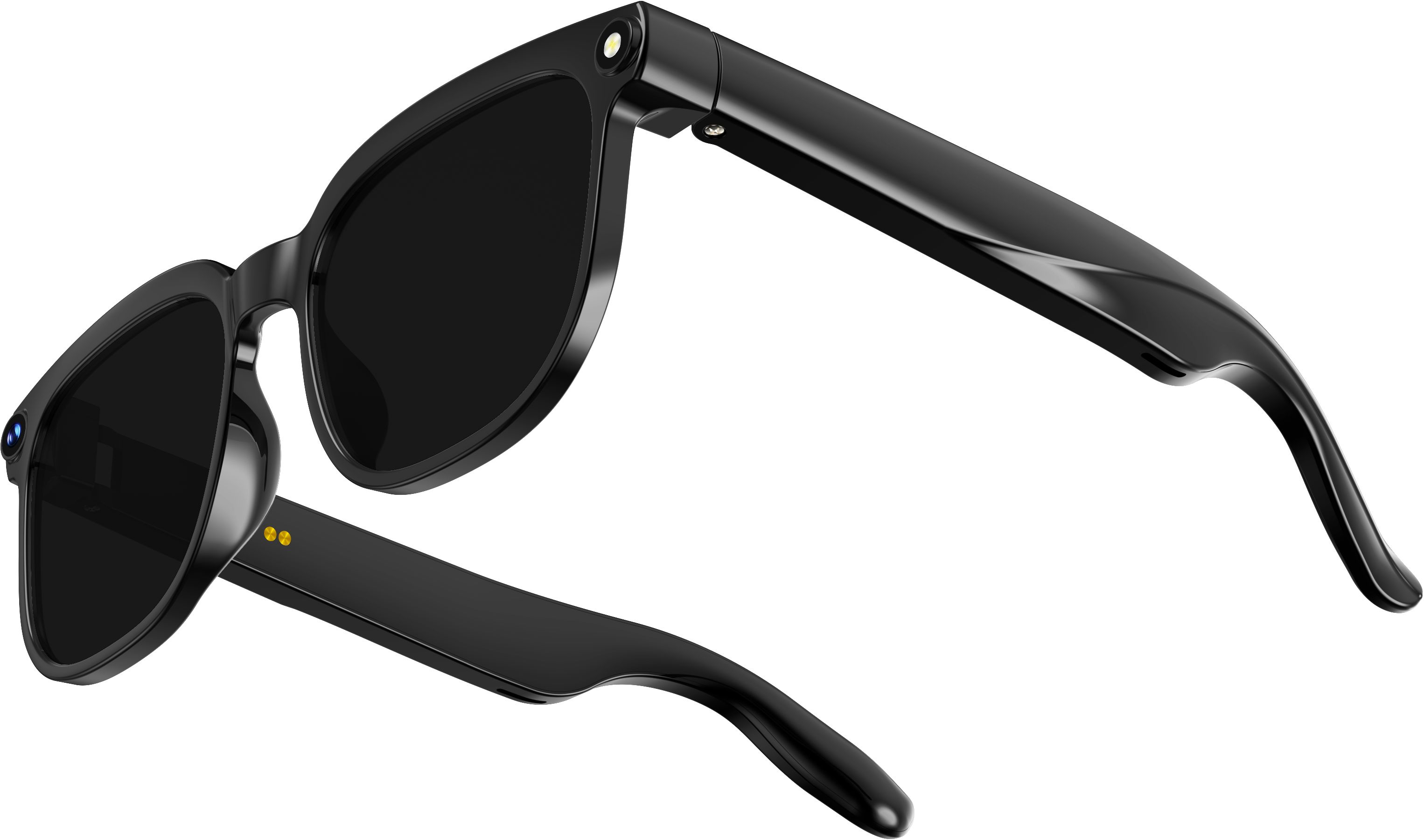 Smart AI Voice Control Bluetooth HD Camera Glasses with UV400 Lenses