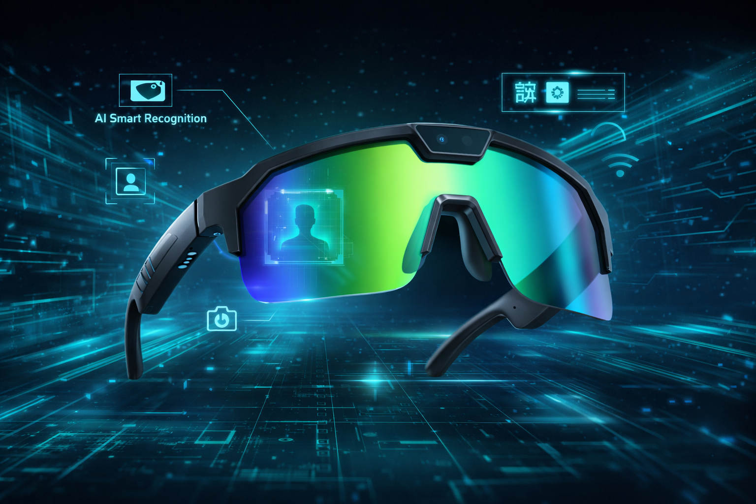 New Gen AI Smart Glasses with HD POV Camera Bluetooth Voice Control for Cycling Skiing Vlog