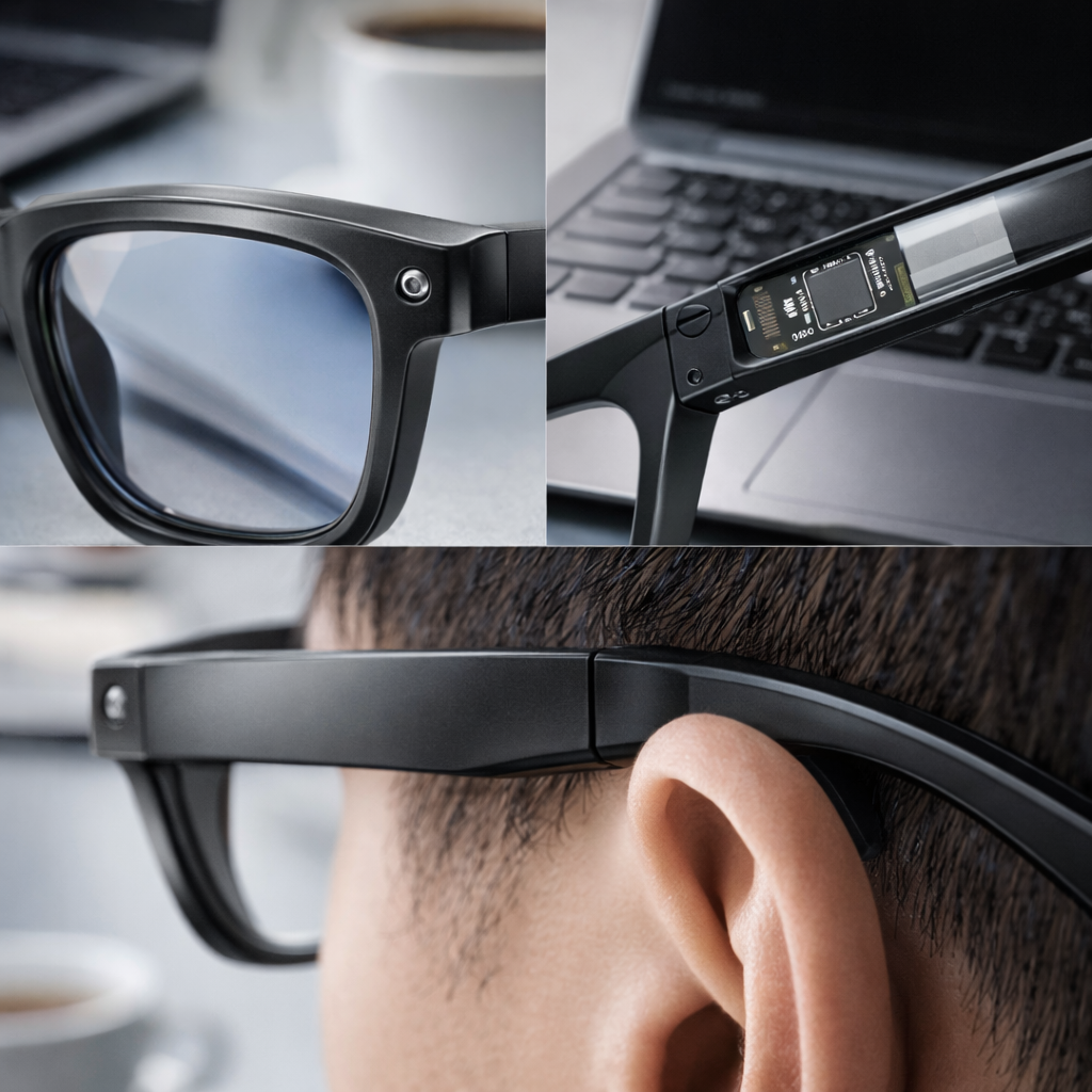 Morrison AI Smart Glasses HD 8MP Camera Bluetooth Portable Vlog Video Recording Glasses