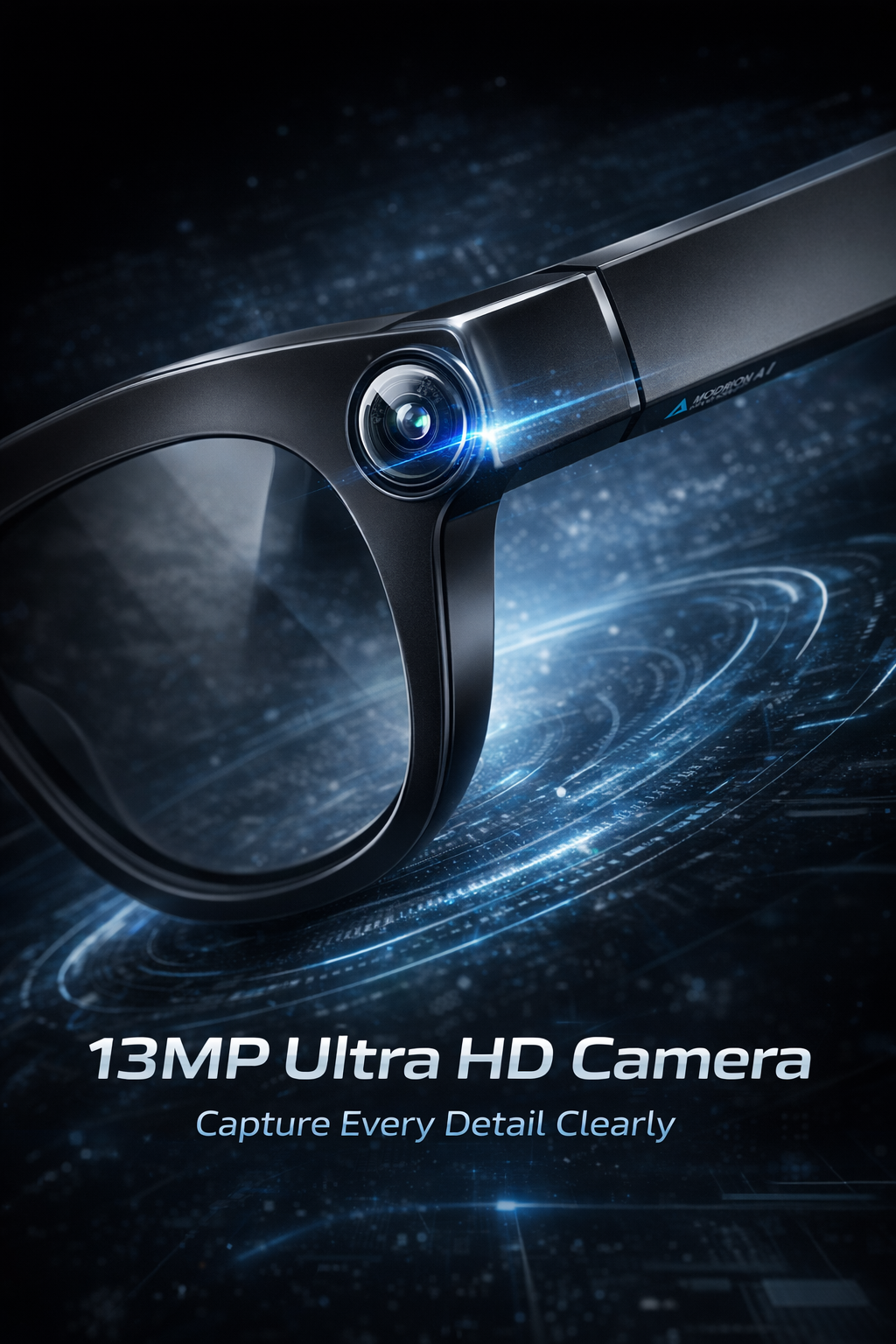 Morrison AI Smart Glasses 13MP HD Camera Portable Bluetooth Vlog POV Shooting Glasses