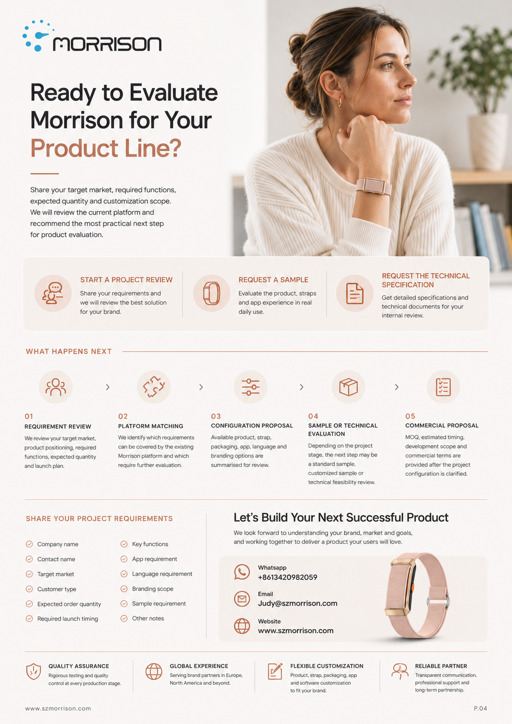 Morrison Screenless Smart Bracelet with Heart Rate, SpO2, HRV, Sleep Monitoring and 25–30 Day Battery Life