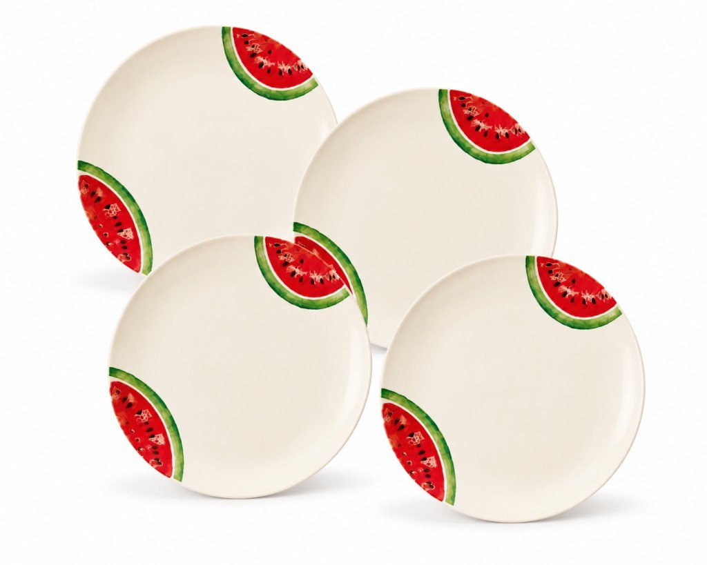 10.5 Inch Melamine Dinner Plate – Watermelon Design BPA-Free