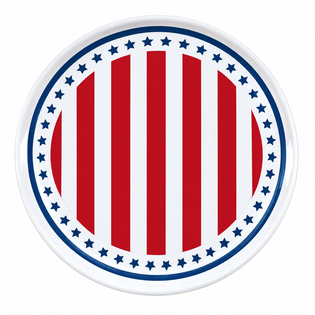 13.5" Americana Melamine Serving Platter – Red, White & Blue