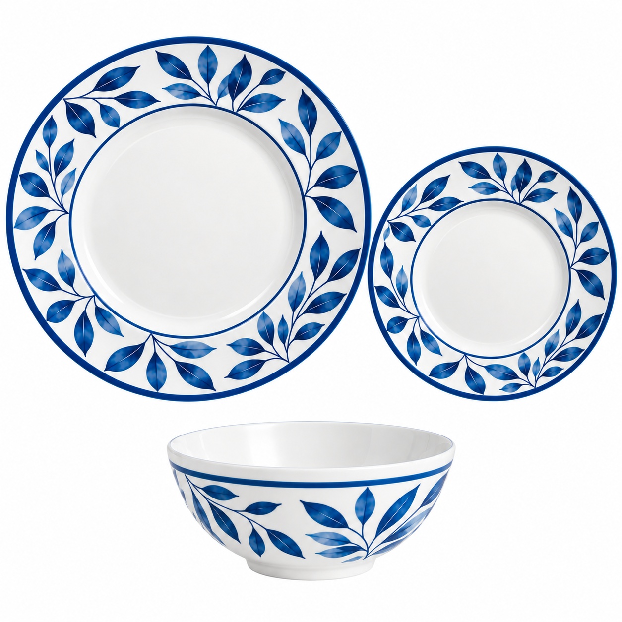 Blue Botanical Melamine Dinnerware Collection – Wholesale Pl