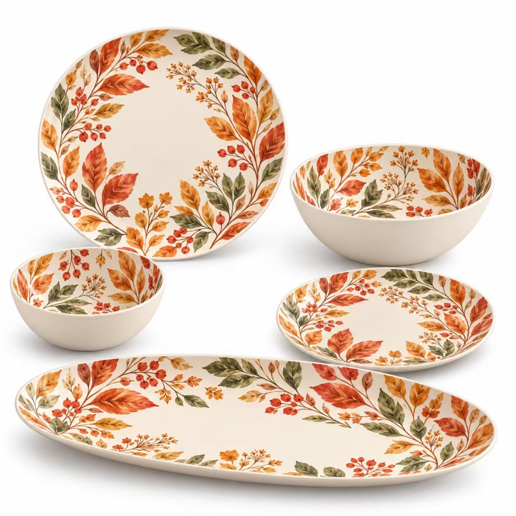 Fall Botanical Melamine Dinnerware