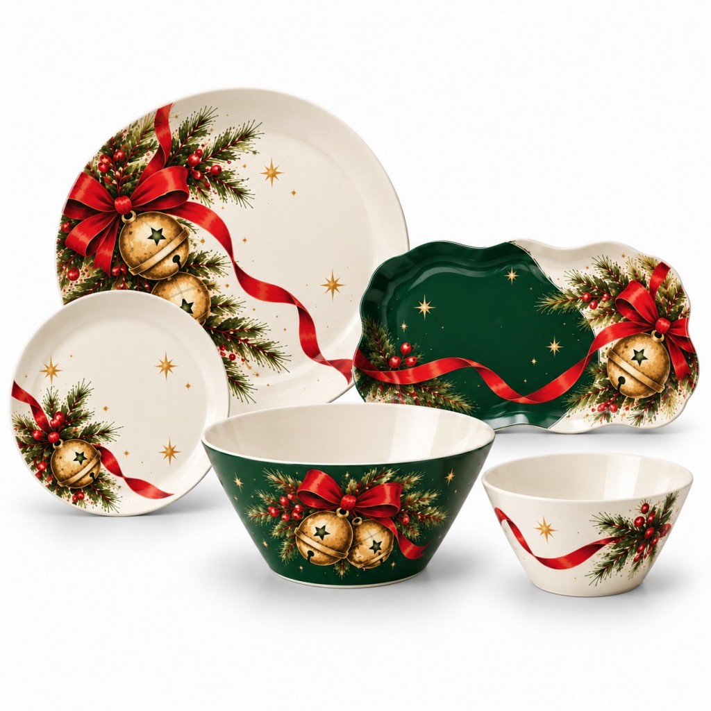 Wholesale Christmas Melamine Dinnerware Set – Custom Holiday