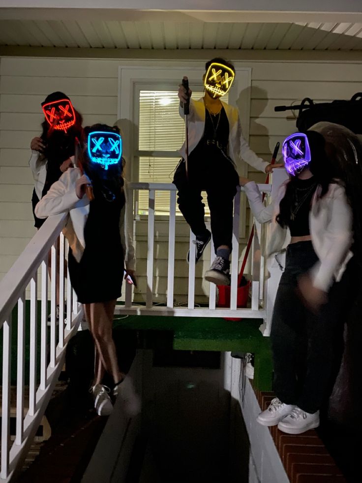 Multicolor LED Purge Mask Set | Glowing Cosplay Fa