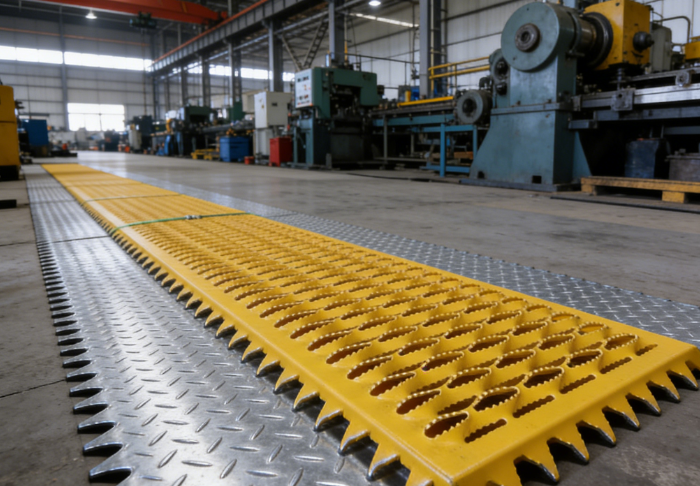 3mm Crocodile Mouth Hole Anti-Skid Perforated Metal Plates Industrial Flooring Safety Solution