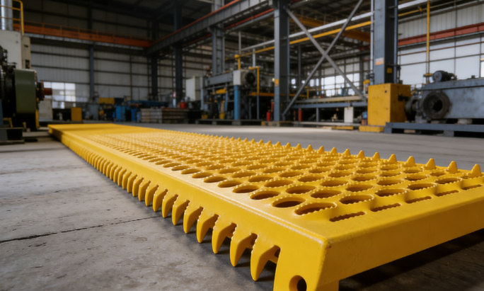 4mm Thick Crocodile Mouth Anti-Slip Hole Plate Industrial Perforated Metal Safety Flooring Panels
