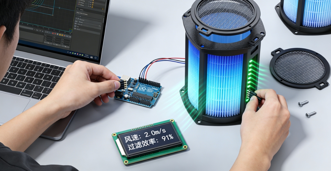 Advanced Custom Mini Filter Plate for Arduino Fan Projects