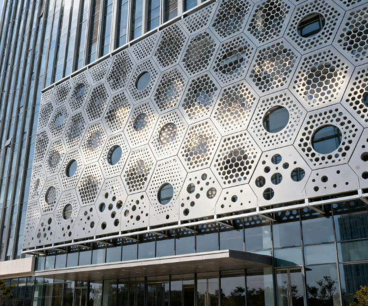 Aluminum Laser Cut Perforated Sun Shading and Ventilation Panels for Exterior Facades: Merging Innovation and Efficiency