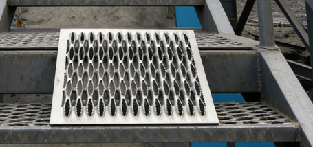 Anti Slip Crocodile Mouth Perforated Grating for Platforms Industrial Safety Metal Panel