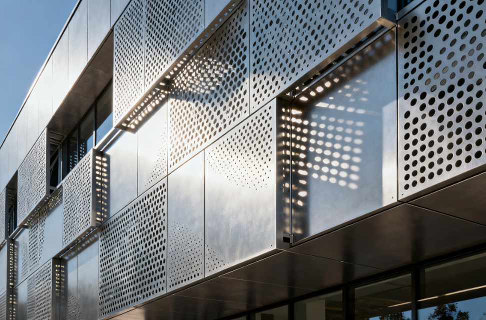 Architectural Use of Laser Cut Perforated Sun Shading and Ventilation Panels: Precision Engineering Meets Design Artistry