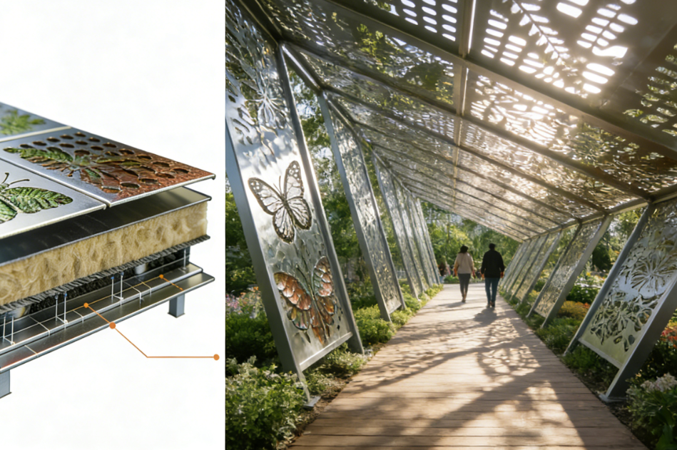 Bio‑Themed Perforated Screens for Botanical Gardens