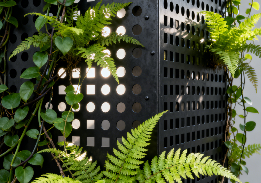 Compact Enclosure Wall with Aluminum Sunshade and Dust-Resistant Vent Panels