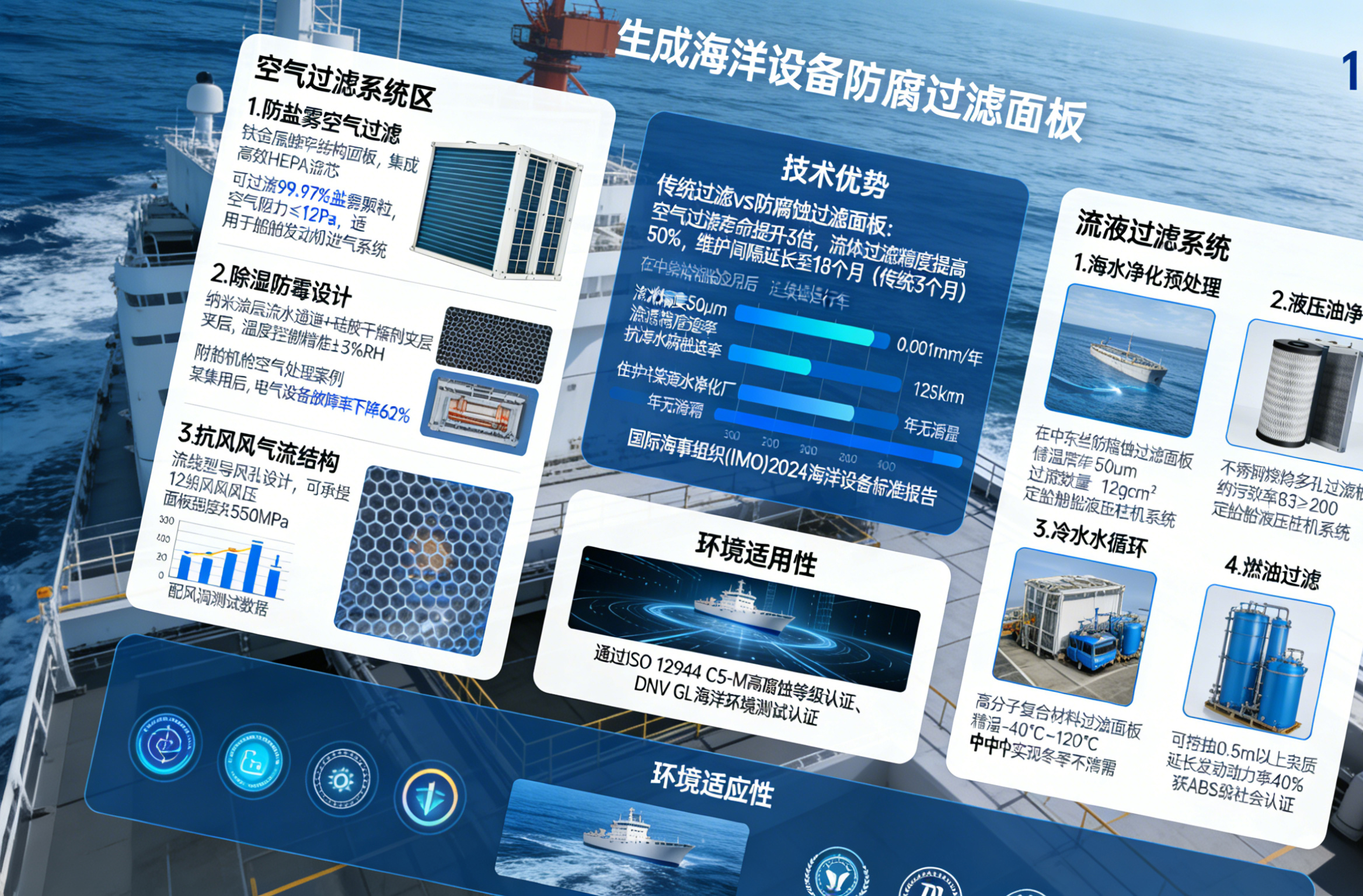 Corrosion-Proof Filter Panels for Marine Equipment