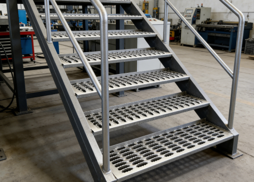 Crocodile Mouth Anti Slip Safety Grating for Industrial Factory Stairs Metal Perforated Safety Grip Plate