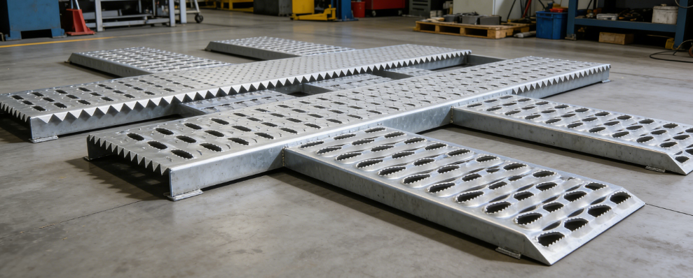 Crocodile Mouth Hole Anti-Slip Plates for Loading Dock Areas Industrial Safety Flooring