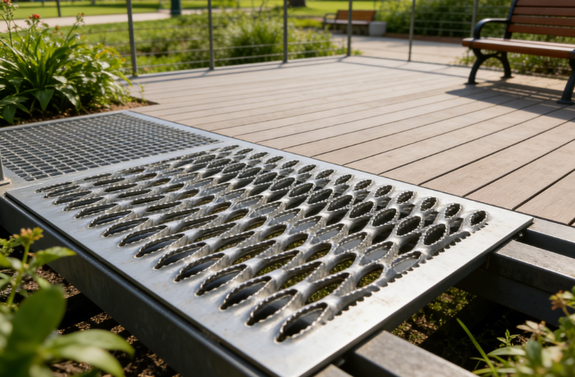 Crocodile Mouth Safety Grating for Subway Maintenance Walkways Anti Slip Underground Drainage Platform