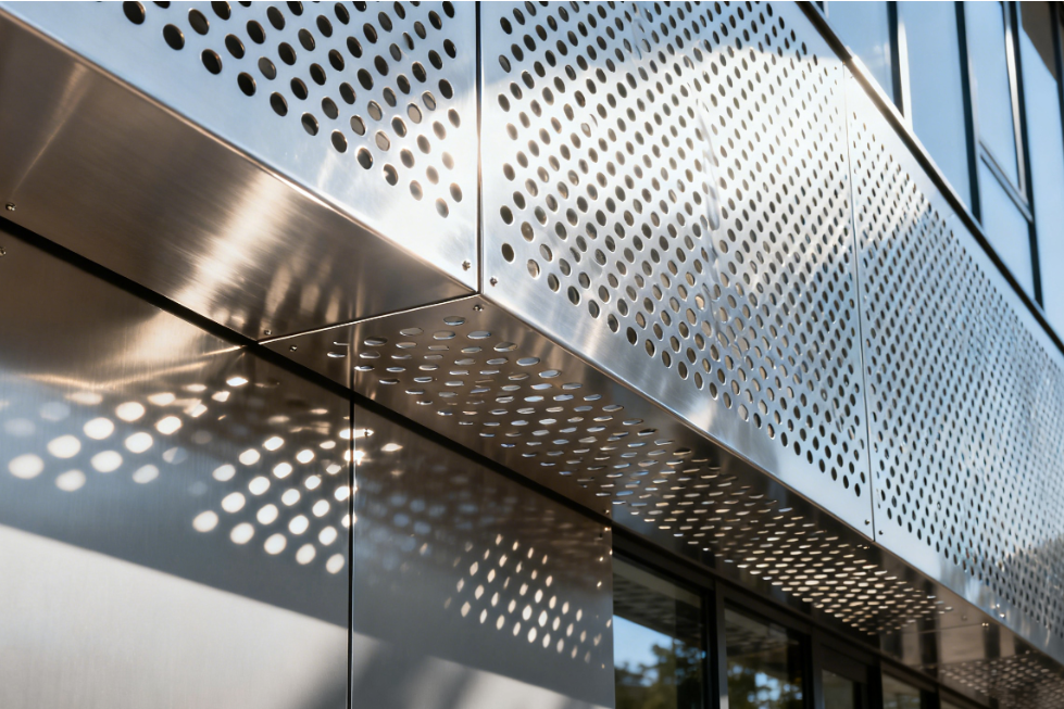 Cross-Vent Compatible Wall System with Integrated Sunshade and Micro-Perforated Vents