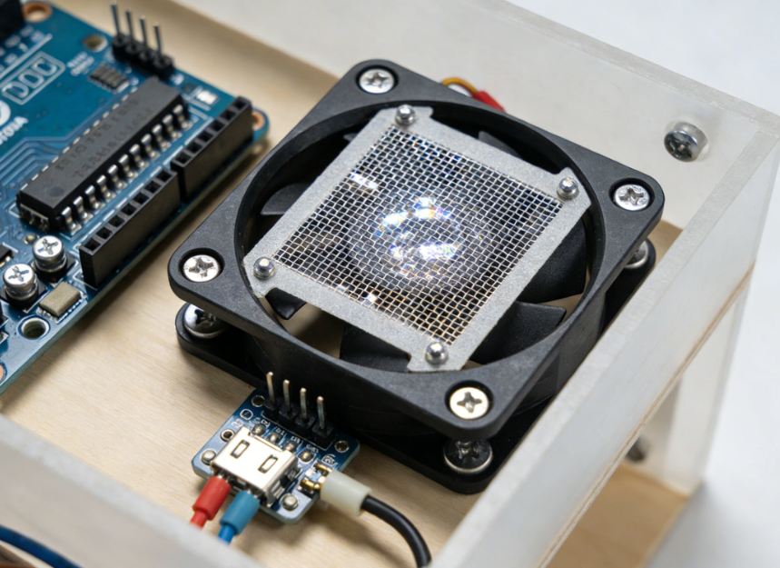 Custom Mini Filter Plate for Arduino Fan Projects