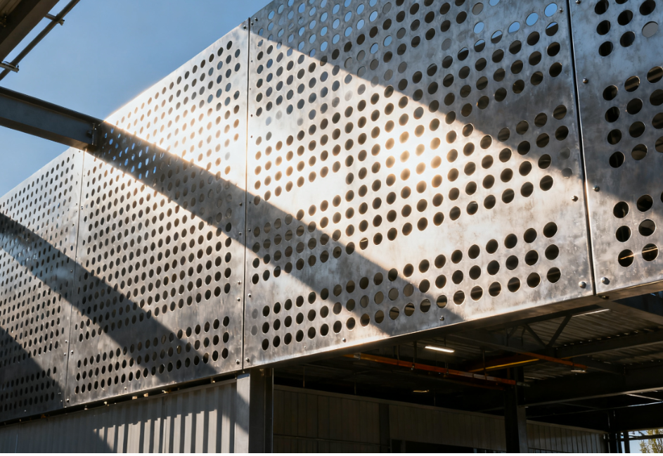 Elevating Minimalist Projects with Sunshade and Ventilation Perforated Metal Cladding