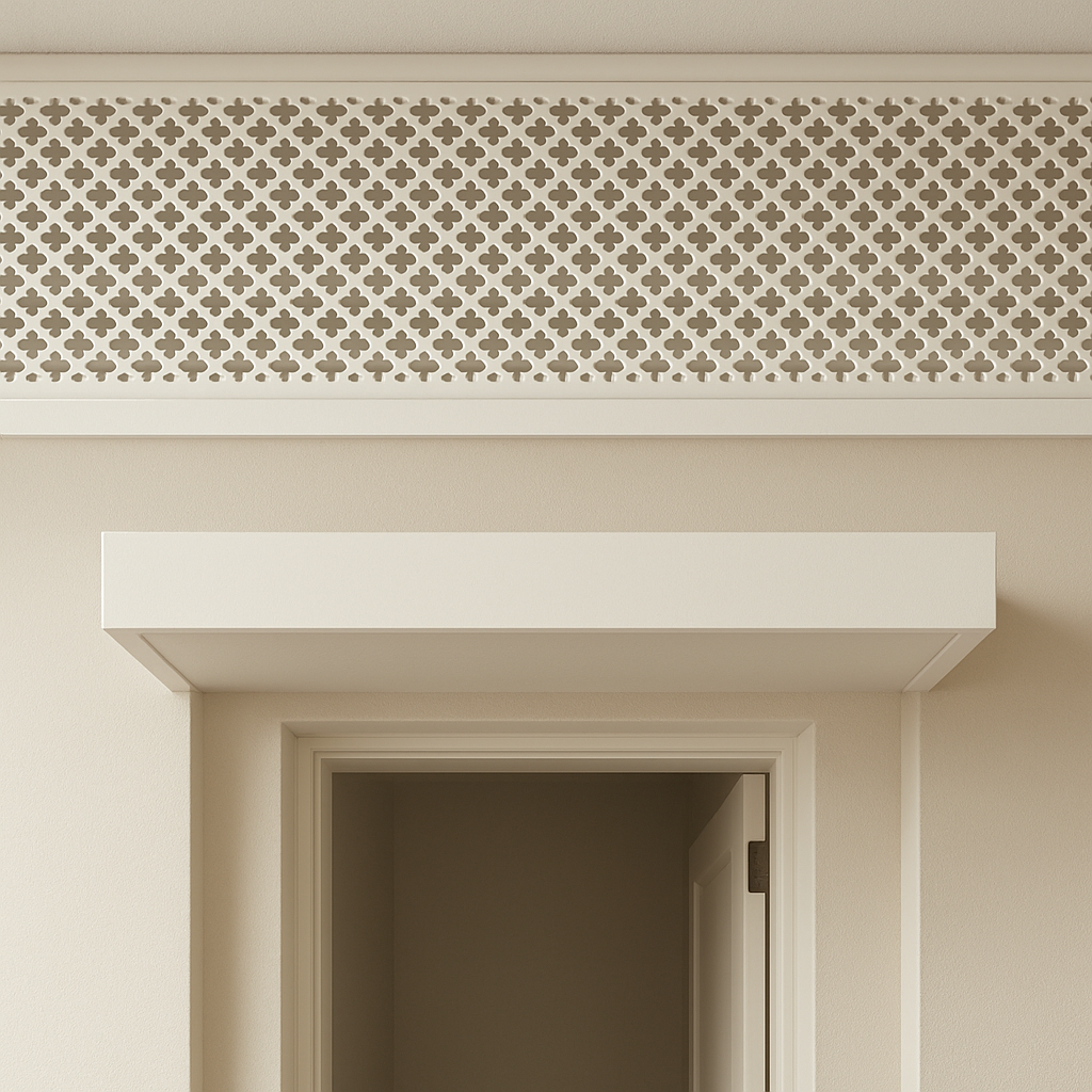 Embellished Perforated Strip as Ceiling Border Accent – Elegant Ventilation and Decorative Solution