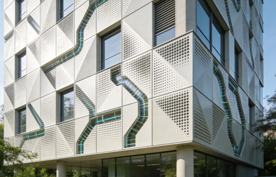 Energy‑Efficient Wall Cladding with Airflow Perforation – Sustainable Facade Systems for Passive Ventilation