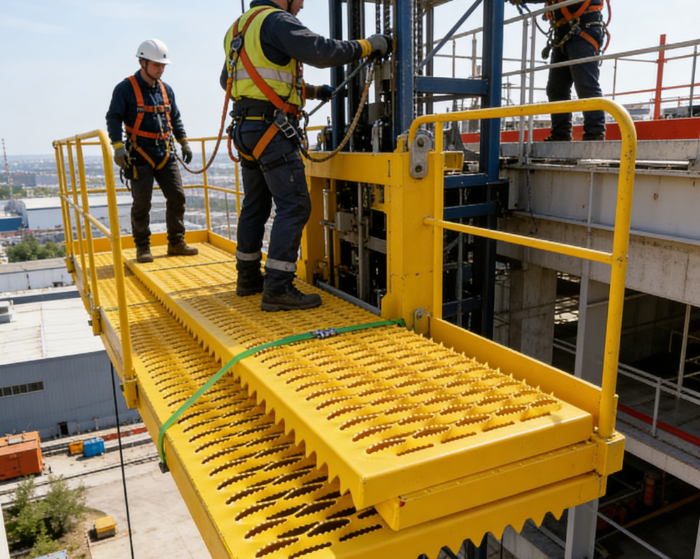 Grip Strut Crocodile Mouth Anti-Skid Perforated Plates Heavy Duty Industrial Safety Grating