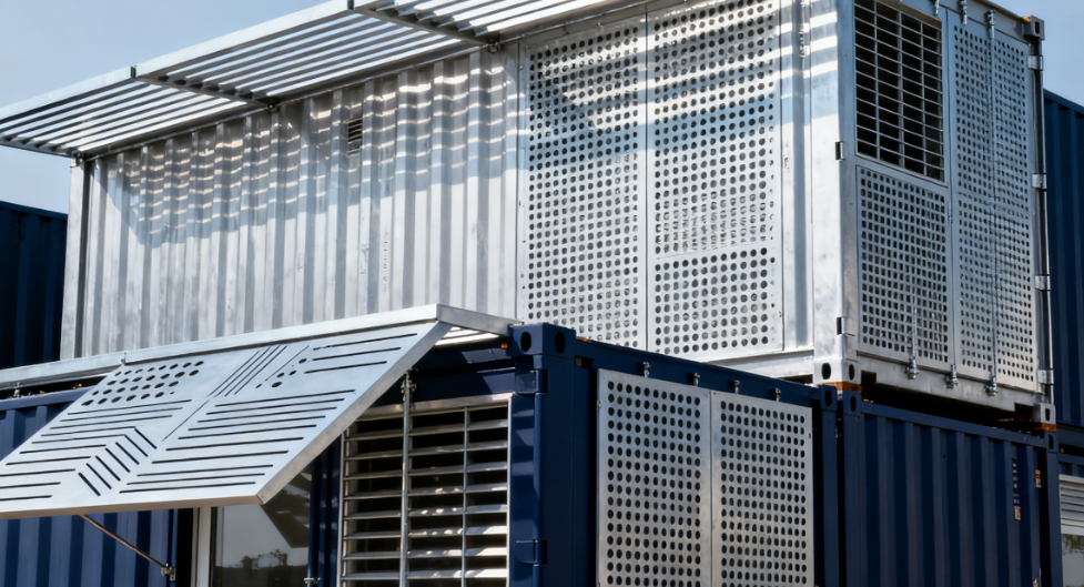 Heat-Mitigating Metal Sunshade and Micro-Vent Wall Panels for Sealed Rooms: Enhancing Thermal Control and Passive Ventilation Efficiency