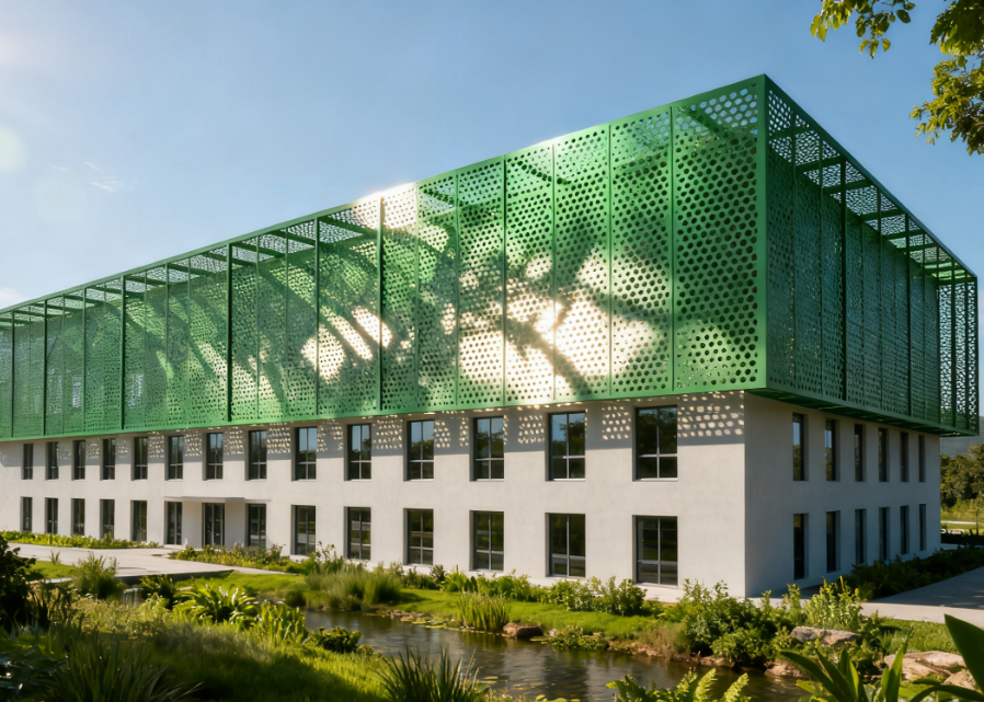 High-Performance Custom-Fit Sunshade & Perforated Cladding for Exterior Walls